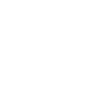 Pixelated black and white shapes forming abstract round faces on a black background.